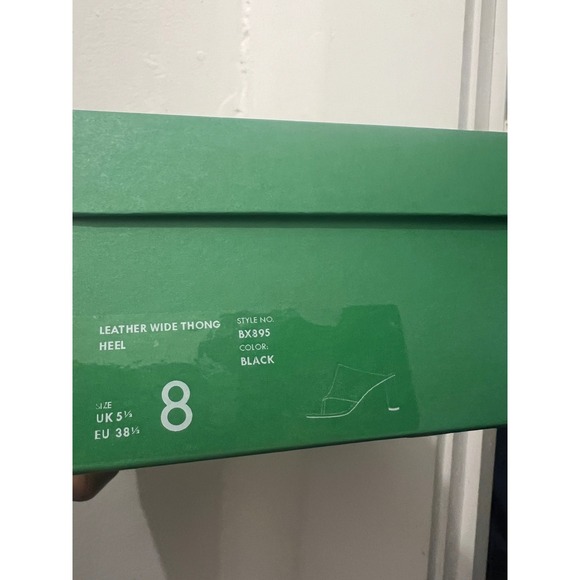 J.Crew Black Rounded-Heel Thong Sandals in Leather Snakeskin | Size 8 - Picture 8 of 8